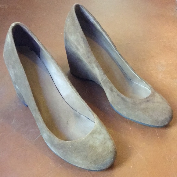 Franco Sarto Suede Wedge Heel 8.5M in Chestnut - Picture 3 of 8